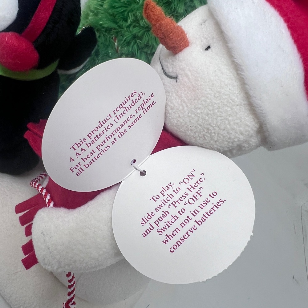 Hallmark Very Merry Trio Snowman Penguins Christmas Tree Musical Animated w/ tag - Picture 6 of 9